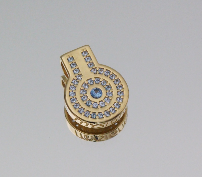 Pendant Gold Blue